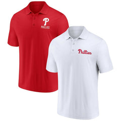 Philadelphia Phillies Two-Pack Logo Lockup Polo Set Red/White