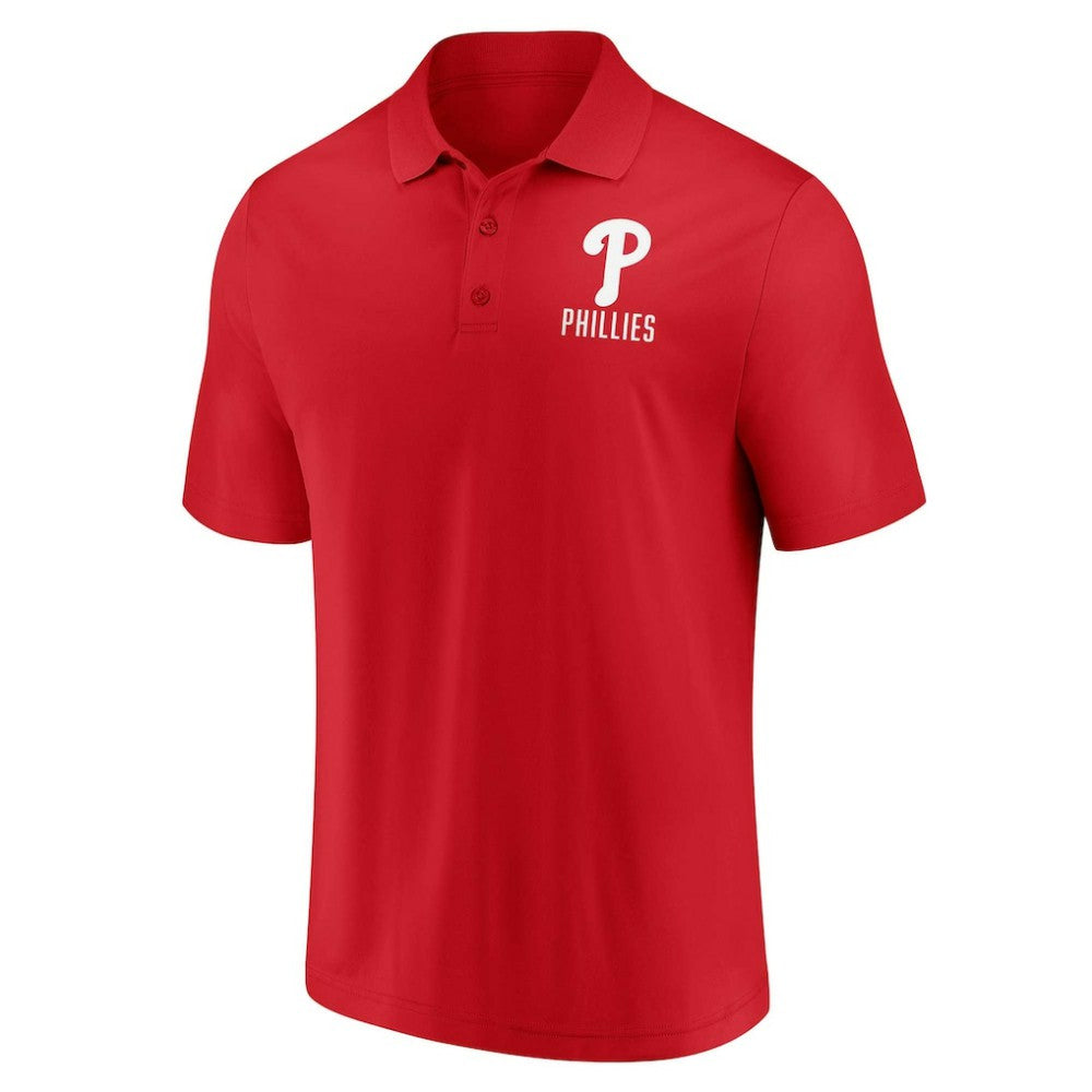 Philadelphia Phillies Two-Pack Logo Lockup Polo Set Red/White