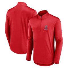Los Angeles Angels Quarterback Quarter-Zip Top Red