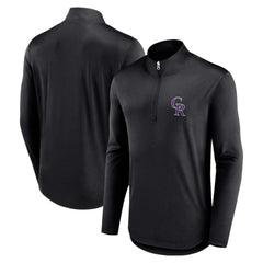 Colorado Rockies Quarterback Quarter-Zip Top Black