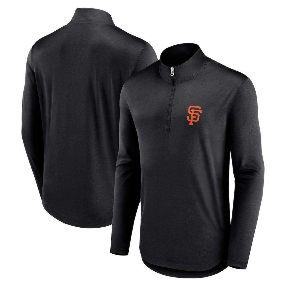 San Francisco Giants Quarterback Quarter-Zip Top Black