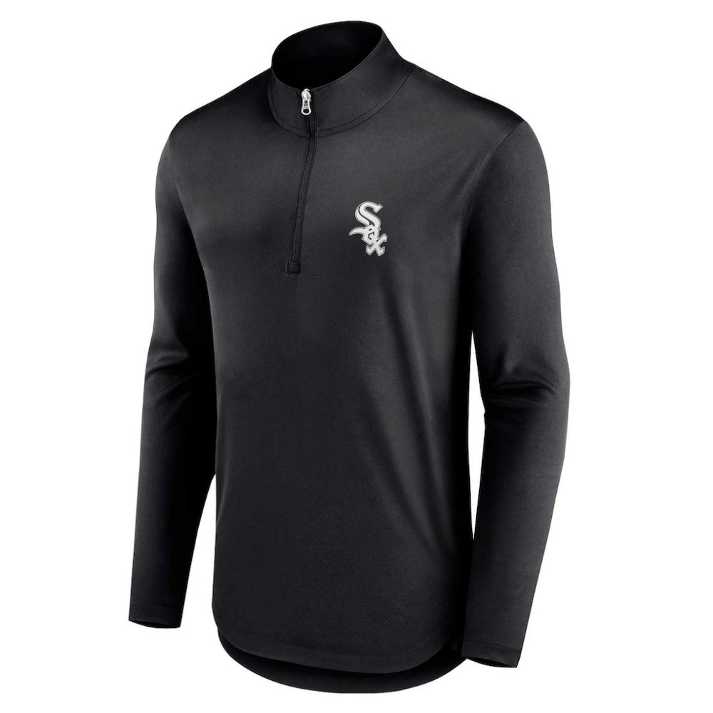 Chicago White Sox Quarterback Quarter-Zip Top Black