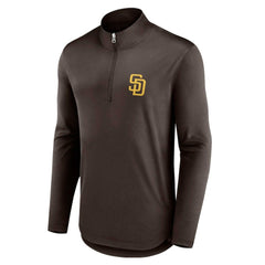 San Diego Padres Quarterback Quarter-Zip Top Brown