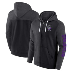 Colorado Rockies Offensive Line Up Lightweight Full-Zip Hoodie Black