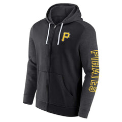 Pittsburgh Pirates Offensive Line Up Lightweight Full-Zip Hoodie Black