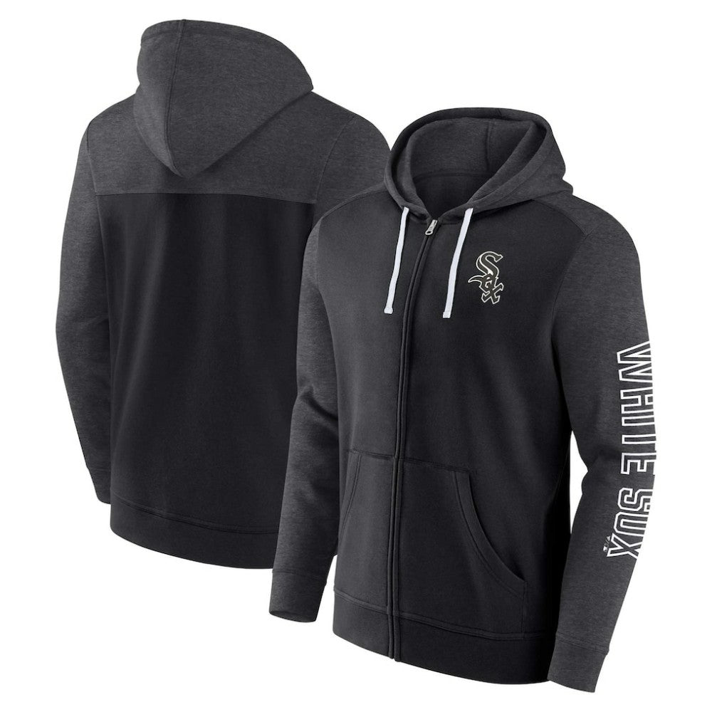 Chicago White Sox Offensive Line Up Lightweight Full-Zip Hoodie Black