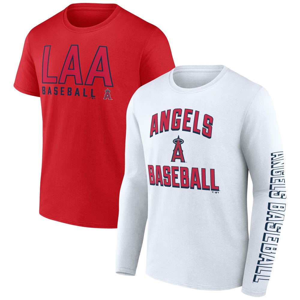 Los Angeles Angels Two-Pack Combo T-Shirt Set Red/White