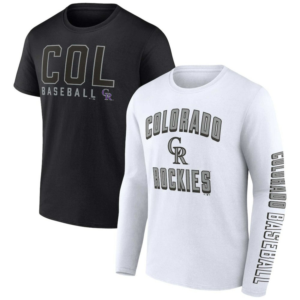 Colorado Rockies Two-Pack Combo T-Shirt Set Black/White