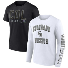 Colorado Rockies Two-Pack Combo T-Shirt Set Black/White