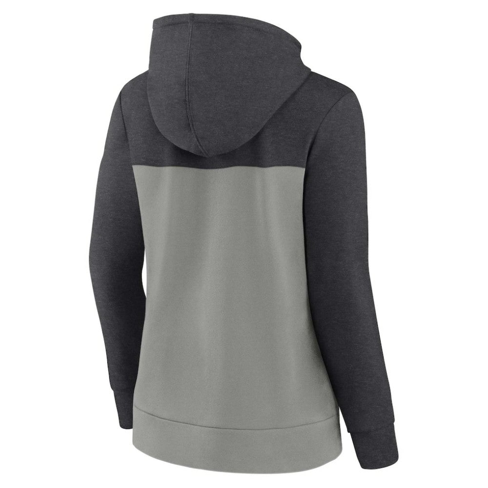 Chicago White Sox Women's City Ties Hoodie Full-Zip Sweatshirt Heather Charcoal/Gray
