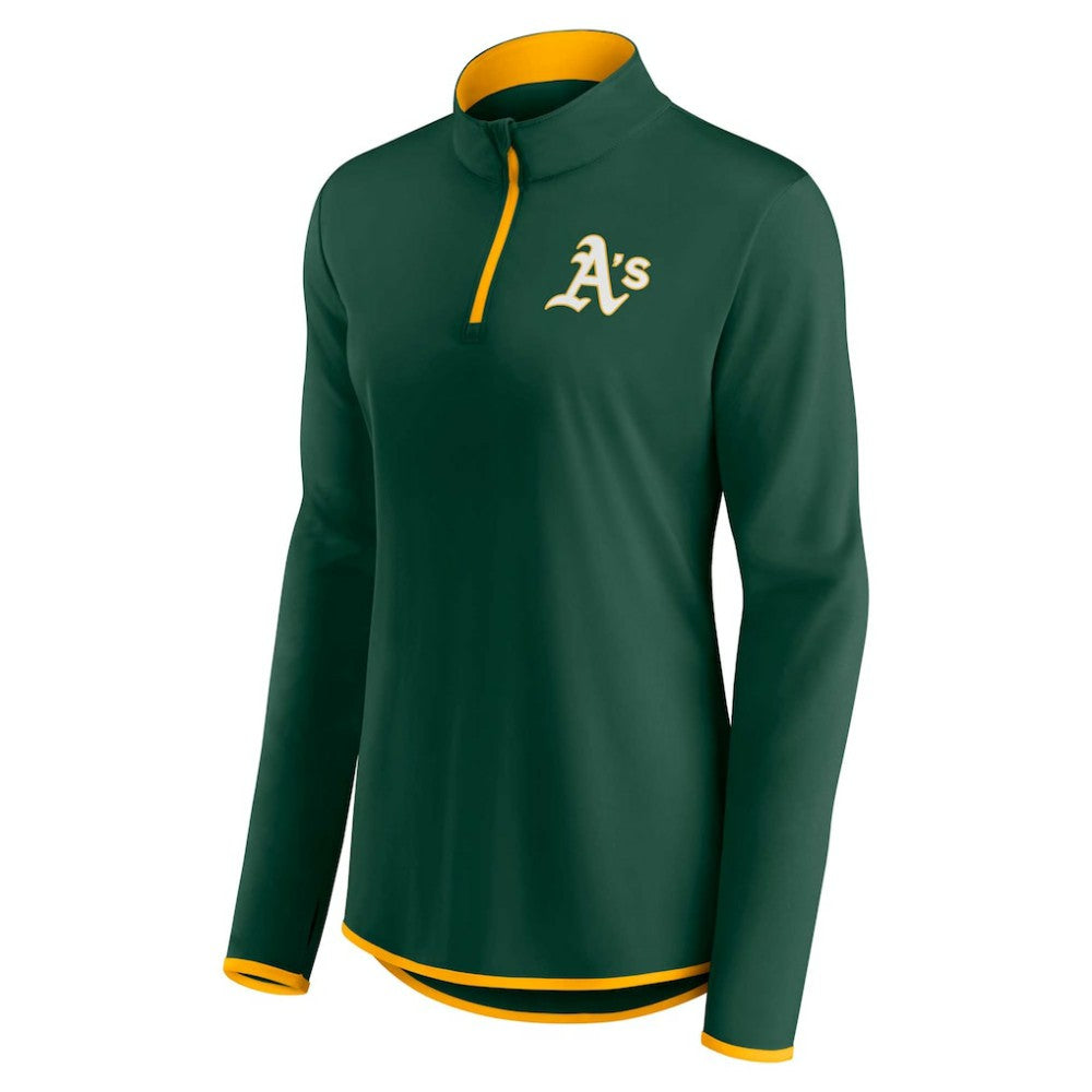 Athletics Women's Corner Quarter-Zip Top Green