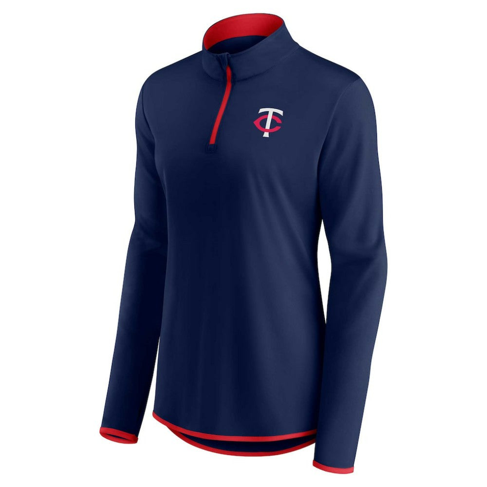 Minnesota Twins Women's Corner Quarter-Zip Top Navy