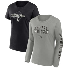 Chicago White Sox Women's T-Shirt Combo Pack Gray/Black