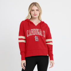 St. Louis Cardinals Women's Bold Move Notch Neck High Hip Hoodie Red