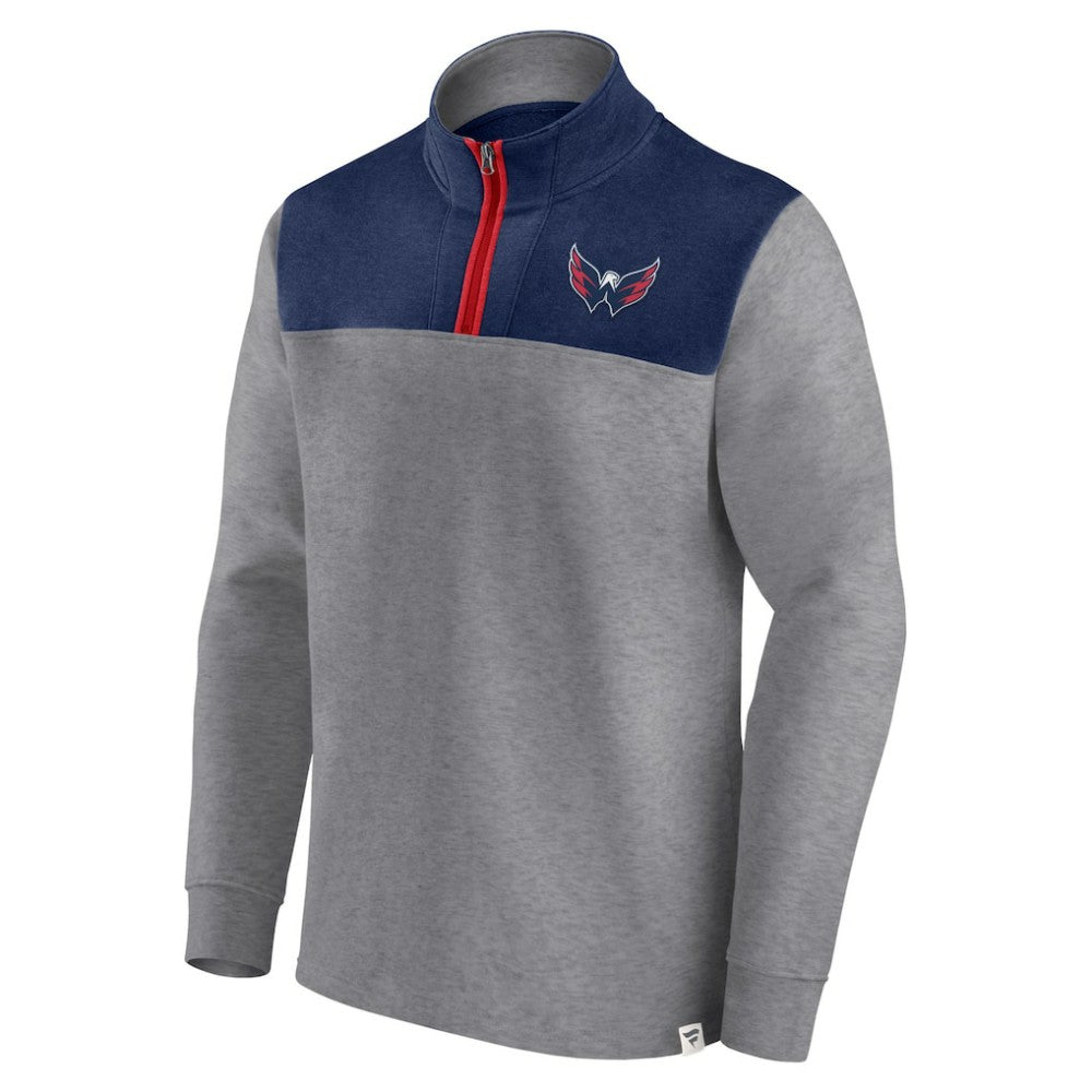 Washington Capitals Fanatics Launch It Quarter-Zip Jacket Heather Gray