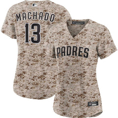 Manny Machado San Diego Padres Women's USMC Alternate Replica Player Jersey Camo | Nike