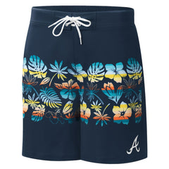 Atlanta Braves G-III Sports by Carl Banks Breeze Volley Swim Shorts Navy