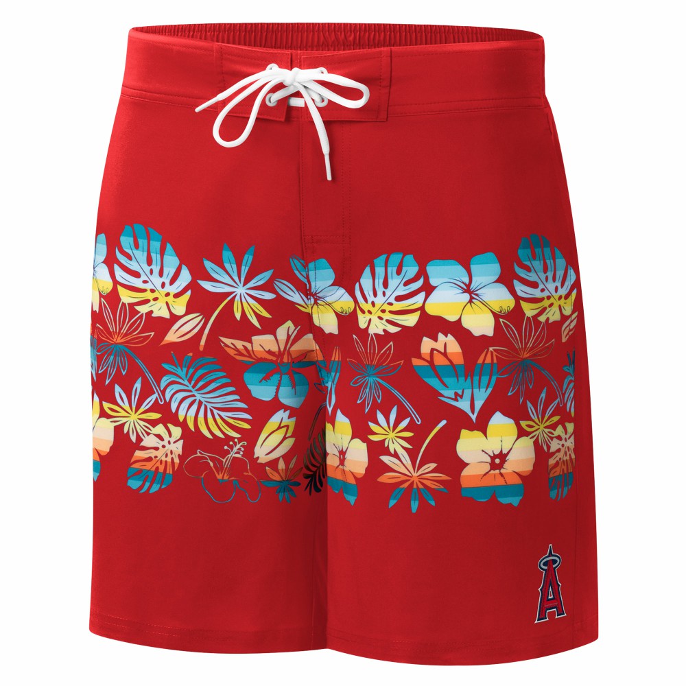 Los Angeles Angels G-III Sports by Carl Banks Breeze Volley Swim Shorts Red