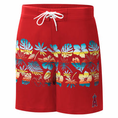 Los Angeles Angels G-III Sports by Carl Banks Breeze Volley Swim Shorts Red
