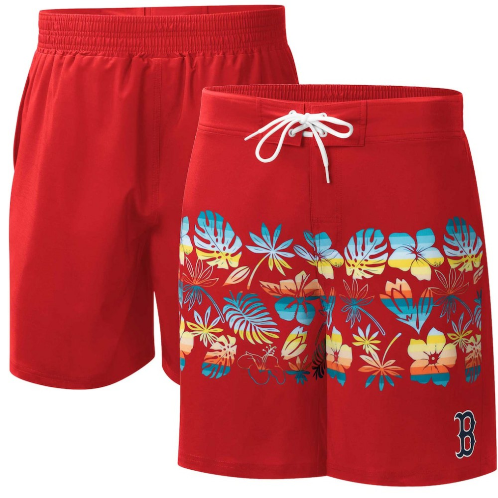 Boston Red Sox G-III Sports by Carl Banks Breeze Volley Swim Shorts Red