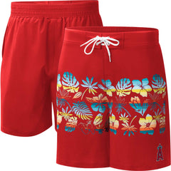 Los Angeles Angels G-III Sports by Carl Banks Breeze Volley Swim Shorts Red