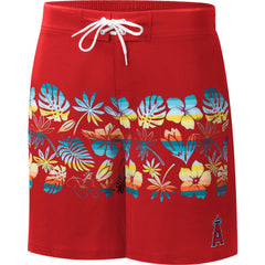 Los Angeles Angels G-III Sports by Carl Banks Breeze Volley Swim Shorts Red