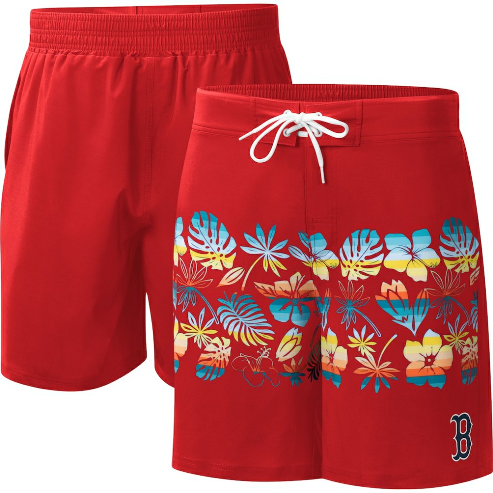 Boston Red Sox G-III Sports by Carl Banks Breeze Volley Swim Shorts Red
