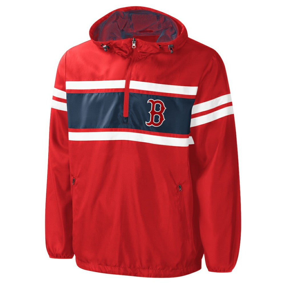 Boston Red Sox G-III Sports by Carl Banks Game Score Quarter-Zip Windbreaker Red