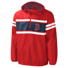 Boston Red Sox G-III Sports by Carl Banks Game Score Quarter-Zip Windbreaker Red