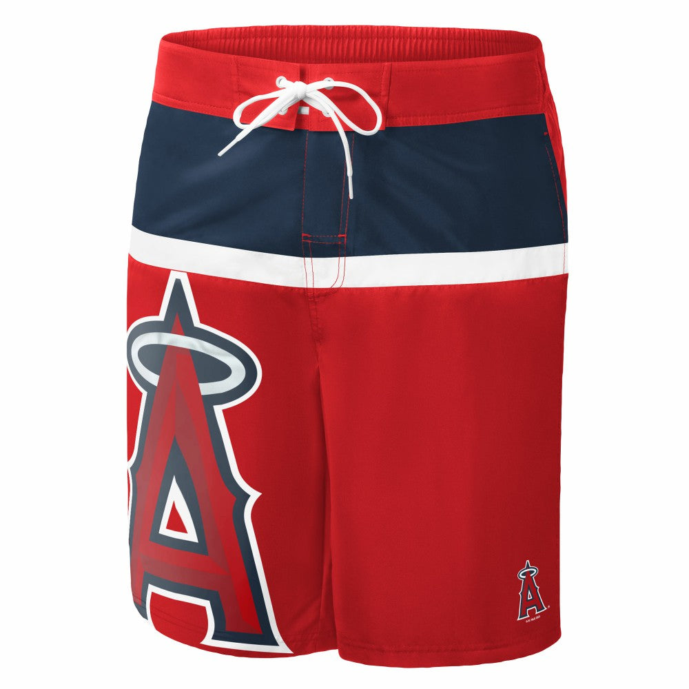 Los Angeles Angels G-III Sports by Carl Banks Sea Wind Swim Shorts Red
