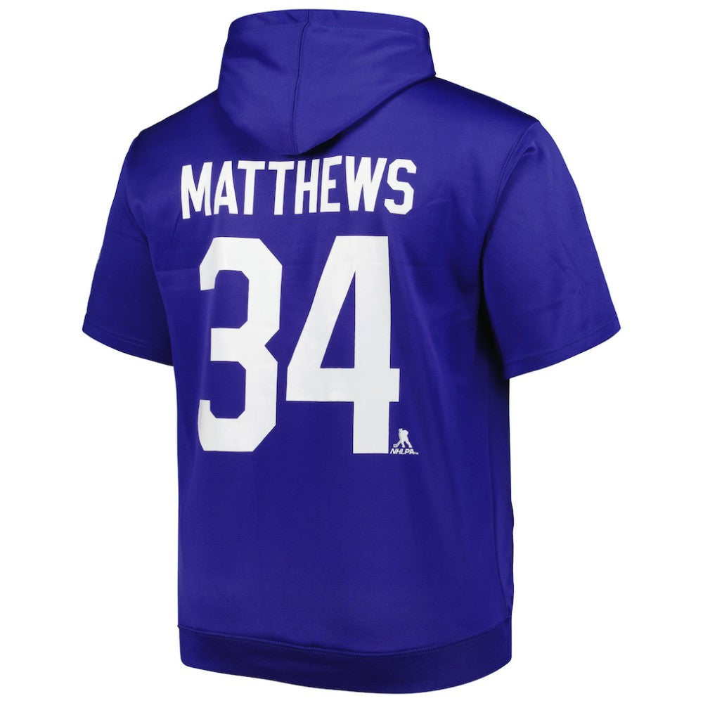 Auston Matthews Toronto Maple Leafs Fanatics Big & Tall Name & Number Pullover Hoodie Blue