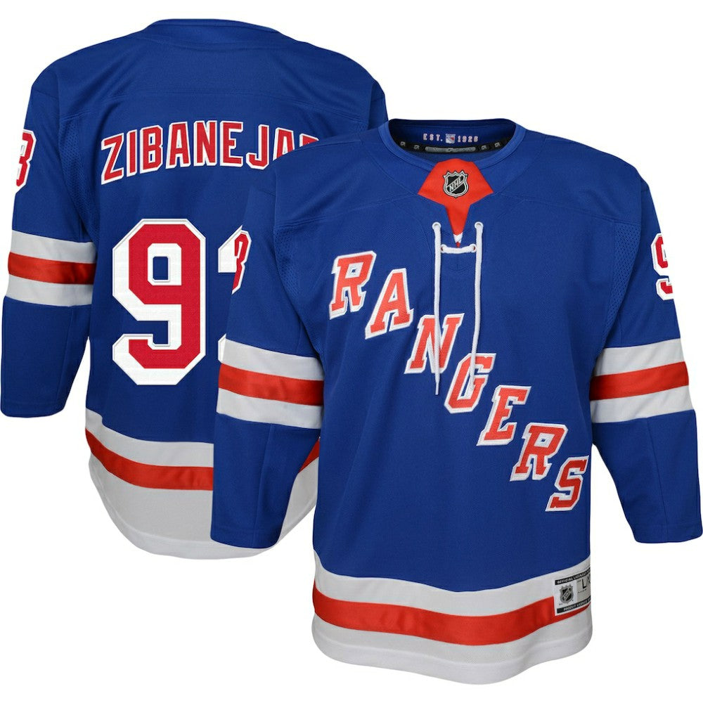 Mika Zibanejad New York Rangers Youth Home Premier Player Jersey Blue