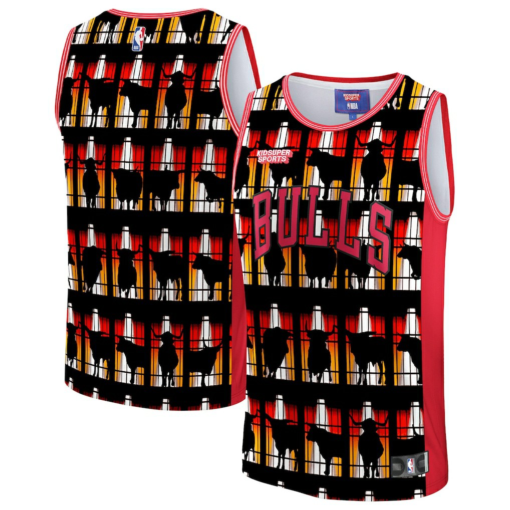 Chicago Bulls NBA & KidSuper Studios Unisex Hometown Jersey sale - Red