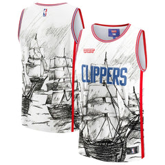 LA Clippers NBA & KidSuper Studios Unisex Hometown Jersey - Gray