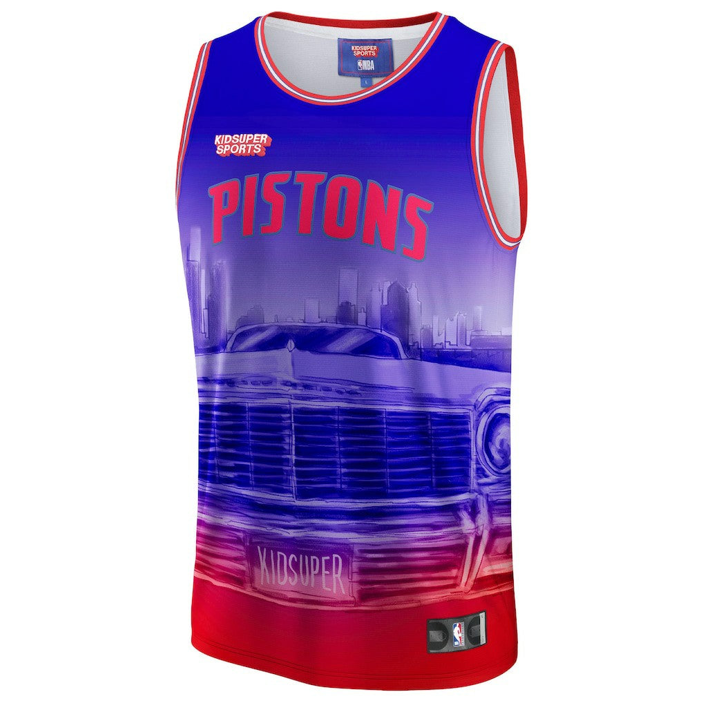Detroit Pistons NBA & KidSuper Studios Unisex Hometown Jersey sale - Red