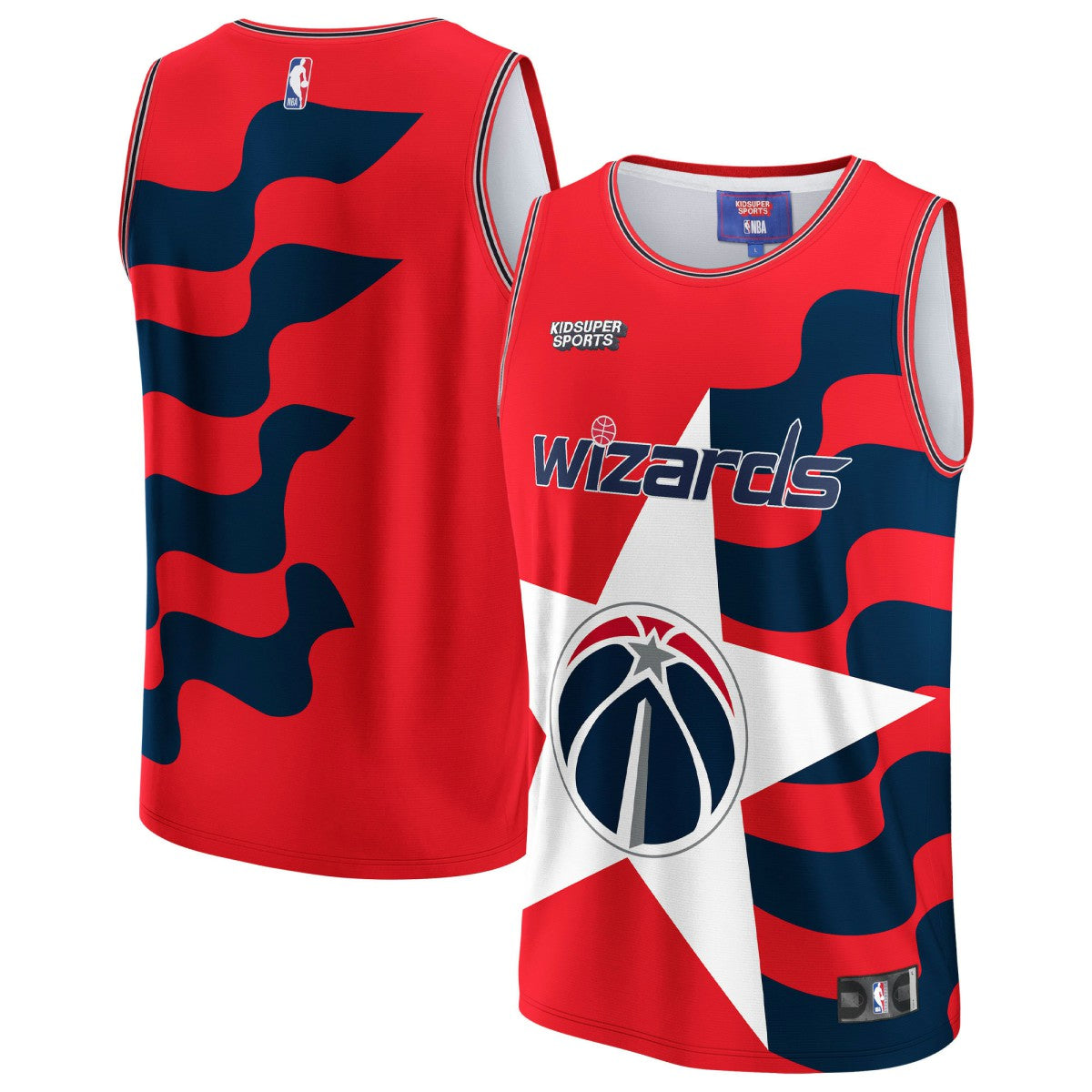 Washington Wizards NBA & KidSuper Studios Unisex Hometown Jersey - Red