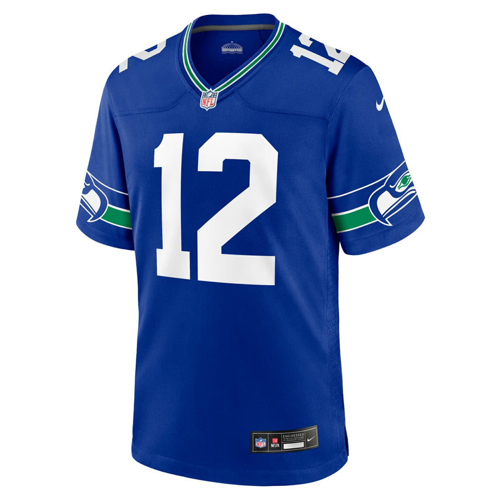 12s Seattle Seahawks Throwback Player Game Jersey - Royal