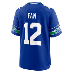 12s Seattle Seahawks Throwback Player Game Jersey - Royal