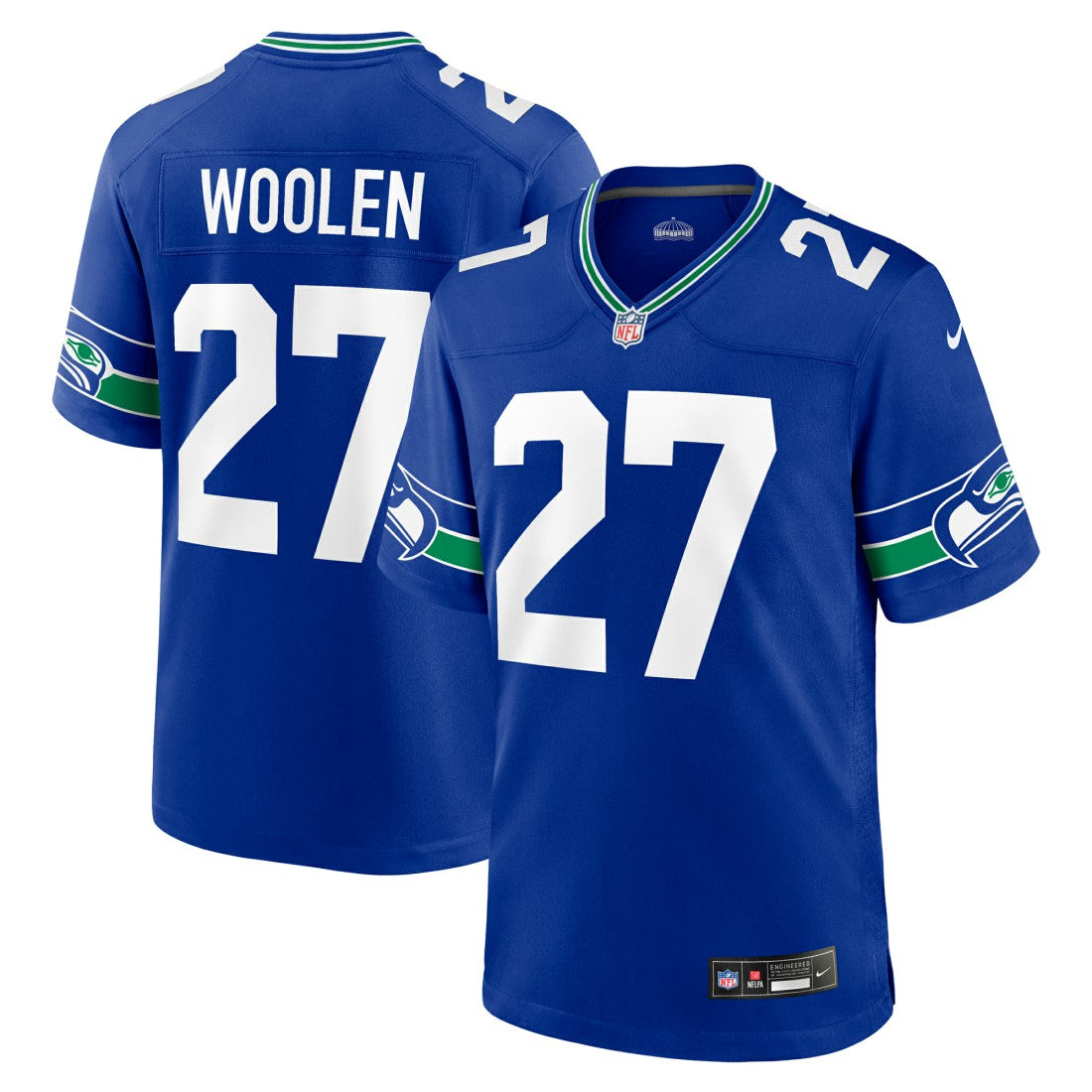 Tariq Woolen Seattle Seahawks Throwback Player Game Jersey - Royal