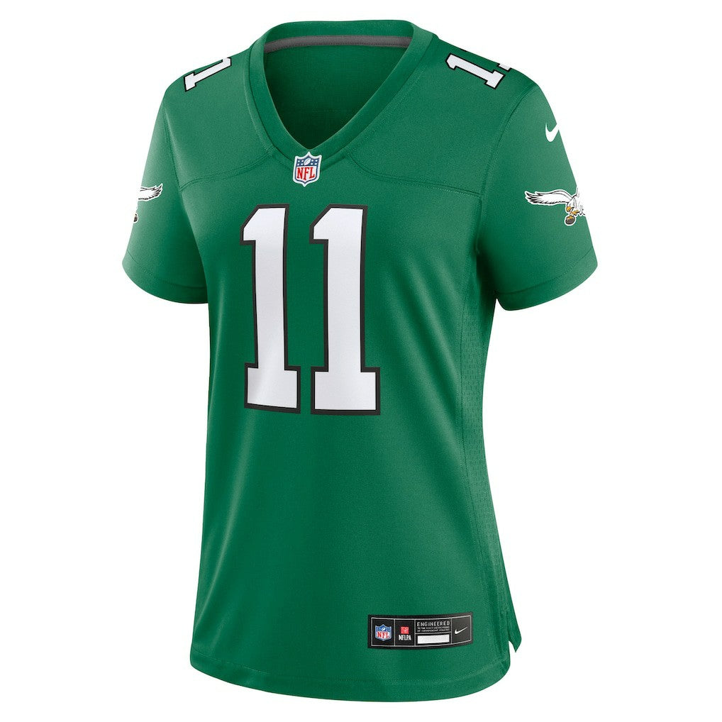A.J. Brown Philadelphia Eagles Women's Player Jersey - Kelly Green