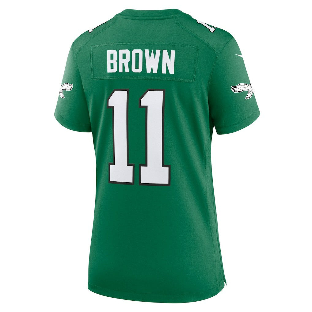 A.J. Brown Philadelphia Eagles Women's Player Jersey - Kelly Green