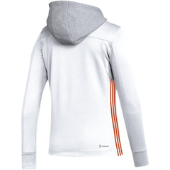 Philadelphia Flyers adidas Women's Refresh Skate Lace AEROREADY Pullover Hoodie White