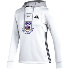 Los Angeles Kings adidas Women's Refresh Skate Lace AEROREADY Pullover Hoodie White