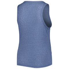 Atlanta Braves Soft as a Grape Women's Plus Size High Neck Tri-Blend Tank Top Navy