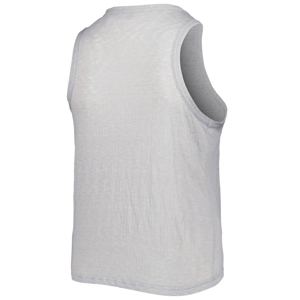 San Diego Padres Soft as a Grape Women's Plus Size High Neck Tri-Blend Tank Top Gray