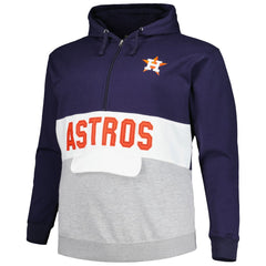 Houston Astros Big & Tall Fleece Half-Zip Hoodie Navy/White