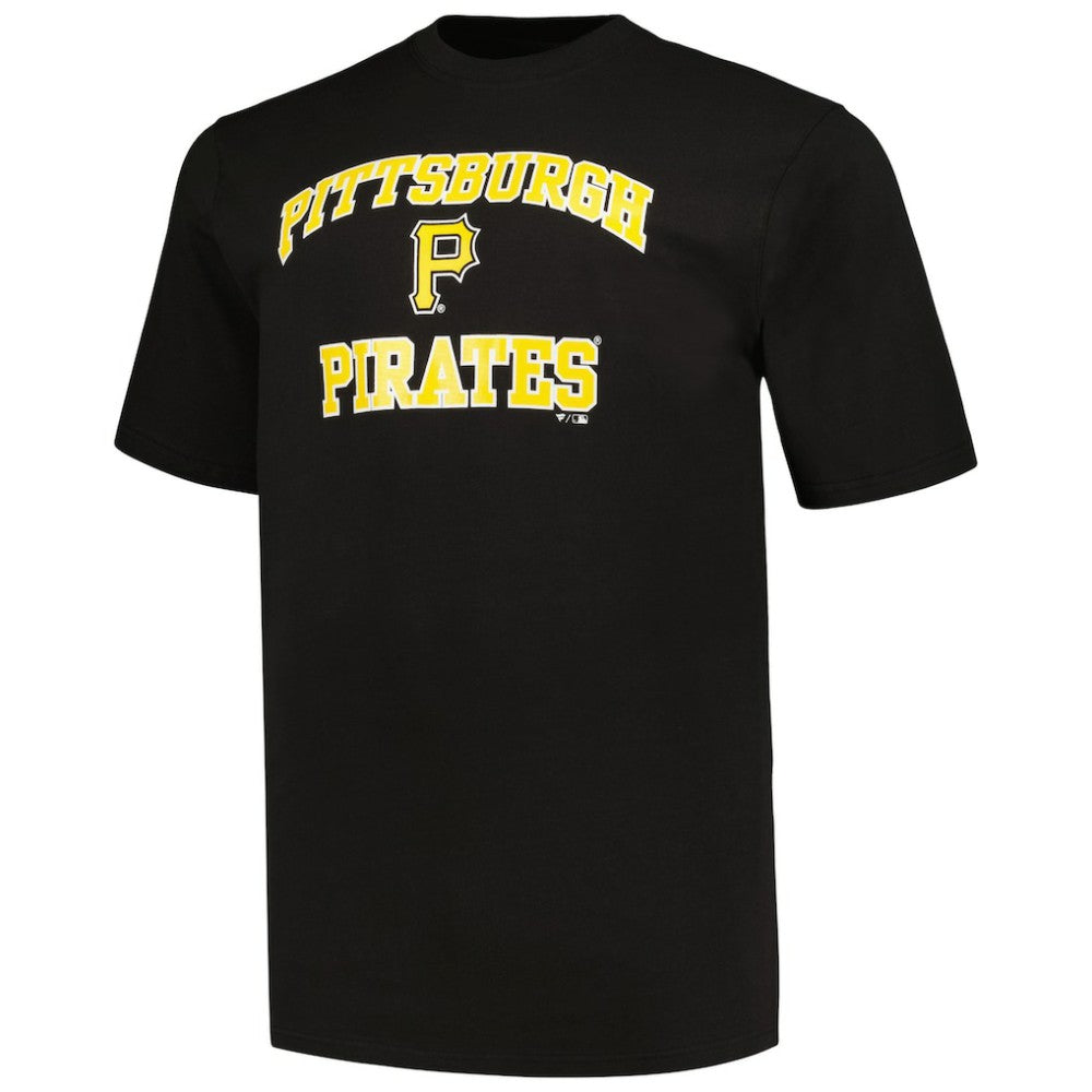 Pittsburgh Pirates Profile Big & Tall T-Shirt Combo Pack Black/Heather Gray