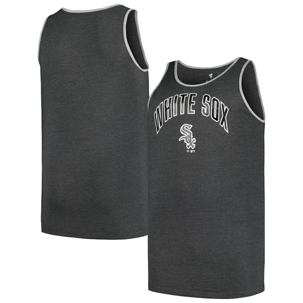 Chicago White Sox Profile Big & Tall Arch Over Logo Tank Top Heather Charcoal