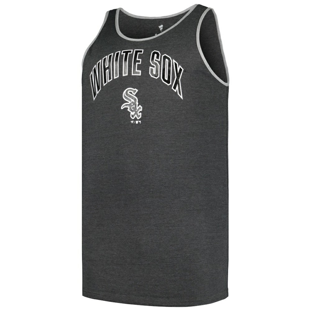 Chicago White Sox Profile Big & Tall Arch Over Logo Tank Top Heather Charcoal