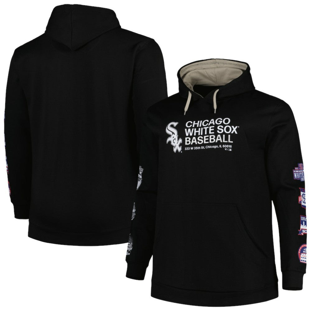 Chicago White Sox Big & Tall Fleece Pullover Hoodie Black